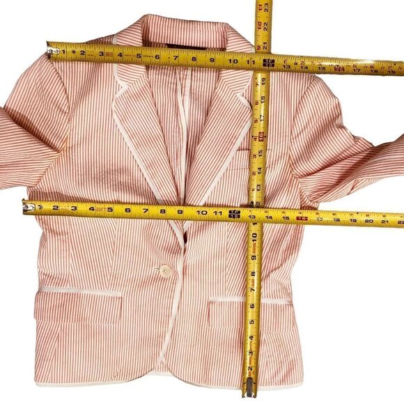 Brooks Brothers Stellita Fit Coral Striped Women’s Blazer Jacket NWOT - Picture 11 of 14
